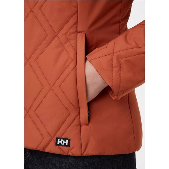 Helly Hansen Canyon Red Orange Quilted Insulator Jacket Size Medium Outdoorsy - Picture 4 of 14